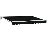 vidaXL Auvent Rétractable Électrique Noir 3,5 X 2,5 M