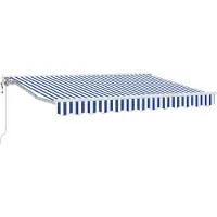 vidaXL Store électrique rétractable bleu et blanc 3,5 x 2,5 m