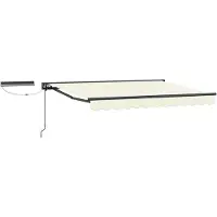 vidaXL Auvent Rétractable Électrique Anthracite Et Crème 3,5 X 2 M