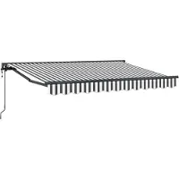 vidaXL Store électrique rétractable, anthracite et blanc, 3,5 x 2 m