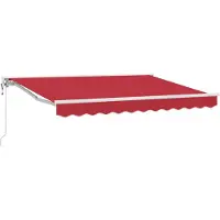 vidaXL Store électrique rétractable rouge 3 x 2,5 m