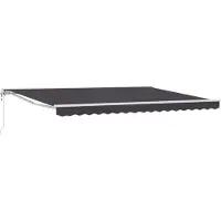 vidaXL Store électrique rétractable, anthracite, 4 × 3,5 m
