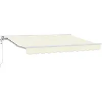 vidaXL Store électrique rétractable, couleur crème, 3,5 x 2,5 m