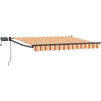 vidaXL Store à bras articulés manuel avec LED multicolores 3,5 x 2,5 m