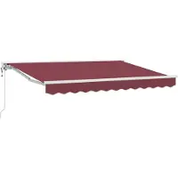 vidaXL Auvent Rétractable Électrique Bordeaux 3 X 2,5 M