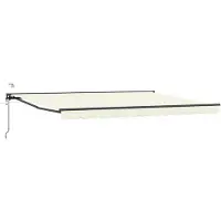 vidaXL Store électrique rétractable, couleur crème et anthracite, 4 x 3 m
