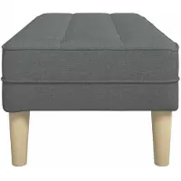 vidaXL banc Gris foncé 113 x 57 x 39 cm tissu