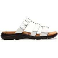 Clarks pour femme. 26185967 Kitly Pearl chaussures en cuir blanc cuir verni blanc (38), Plat, Aucun, Casuel