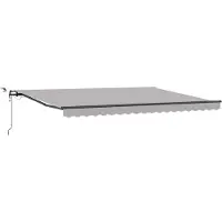 vidaXL , store enroulable gris clair, 450 x 350 cm, polyester