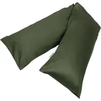 Yumeko - Taie d'oreiller - Satin De Coton - 37x160 - Vert