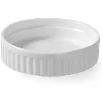 Hendi Ramequin blanc côtelé en porcelaine 7x4cm | 12 pièces