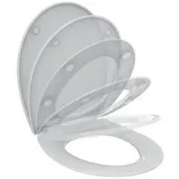 Ideal standard Siège de WC REVO avec couvercle, charnières en acier inoxydable blanc avec Softclosing