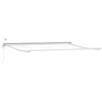 vidaXL Store électrique rétractable, crème et blanc, 4 × 3,5 m