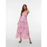 Vero Moda Robe 'VMSafina' vert clair / rose / rose clair