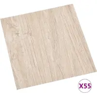 vidaXL Lames de sol 5,11 m² (55 pièces) en PVC blanc et imitation bois
