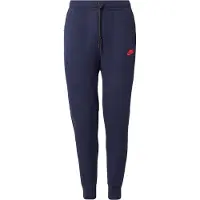 Nike Pantalon 'TCH FLC' bleu marine / rouge vif
