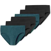Schiesser Slip ' 95/5 ' bleu foncé / vert / pétrole