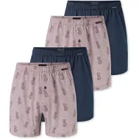 Schiesser Boxers ' Multipacks ' bleu foncé / marron chiné