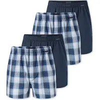 Schiesser Boxers ' Multipacks ' bleu foncé / blanc
