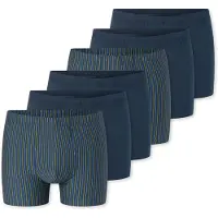 Schiesser Boxers ' 955 ' bleu foncé / jaune foncé