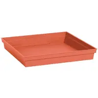Eda Soucoupe Carrée Eda Toscane 40 X 40 X H5,9 Cm - Orange Terre Battue