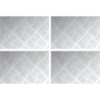 vidaXL Escalier Escalier à angle droit 4 pcs Argent 30 x 20 cm Aluminium