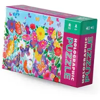 Crocodile Creek Puzzle holographique - 50 pièces - Papillons - Jouet