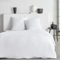 TODAY Housse De Couette Essential 220x240 Cm Avec 2 Taies 63x63 Cm Blanc Effet Crépon
