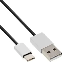 InLine - Câble USB - USB (M) pour 24 pin USB-C (M) - USB 2.0 - 50 cm - noir