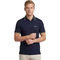 BOSS pour homme. 50506193 Polo Paul navy (M), Casuel, Coton, Manche courte, Marine