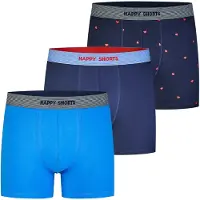 Happy Shorts Boxers ' Jersey ' bleu / bleu foncé