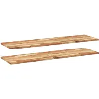vidaXL Étagères flottantes 2 pcs 160x40x2 cm acacia massif à l'huile