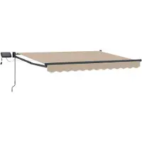 vidaXL Store à bras articulés manuel avec LED, 3,5 x 2,5 m