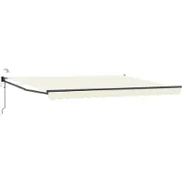 vidaXL Store électrique rétractable, couleur crème, 5 x 3 m