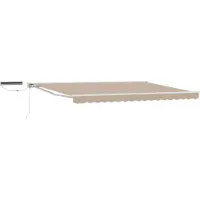 vidaXL Auvente électrique rétractable , beige et blanc, 4 x 3 m