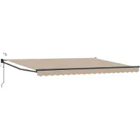 vidaXL Store électrique rétractable beige 4 x 3 m