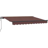 vidaXL Store rétractable marron 250 x 200 cm en tissu