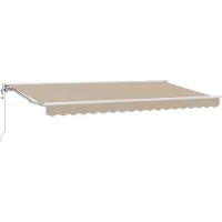 vidaXL Cadre d'auvent beige 400 x 200 cm en polyester avec revêtement PU