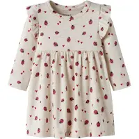 Name it Robe 'NBFHaline' gris clair / rouge foncé / noir