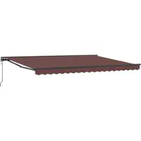 vidaXL Store électrique rétractable marron et anthracite 4 x 2 m
