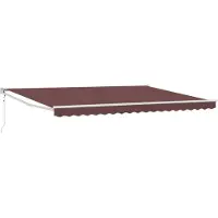 vidaXL , store enroulable, marron, 4 x 2 mètres, polyester et métal