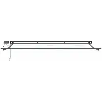 vidaXL Armature de store manuelle avec LED, marron et anthracite, 4 x 2 m