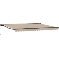 vidaXL Store à enroulement manuel beige 4 x 2 m