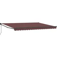 vidaXL , store enroulable, marron, 4 x 2 mètres, polyester et métal
