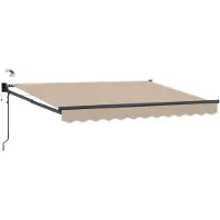 vidaXL Store électrique rétractable beige 3 x 2 m