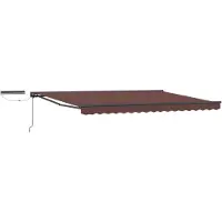 vidaXL Store électrique rétractable marron et anthracite 5 x 3 m