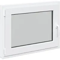 vidaXL Fenêtre de cave RISOR 80 x 60 cm en PVC et verre, blanche
