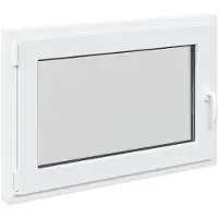 vidaXL Fenêtre de cave RISOR 90 x 50 cm en PVC et verre, blanche