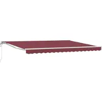 vidaXL Store électrique rétractable rouge bordeaux 4,5 x 3,5 m