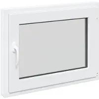 vidaXL Fenêtre de cave RISOR 80 x 50 cm en PVC et verre, blanche
